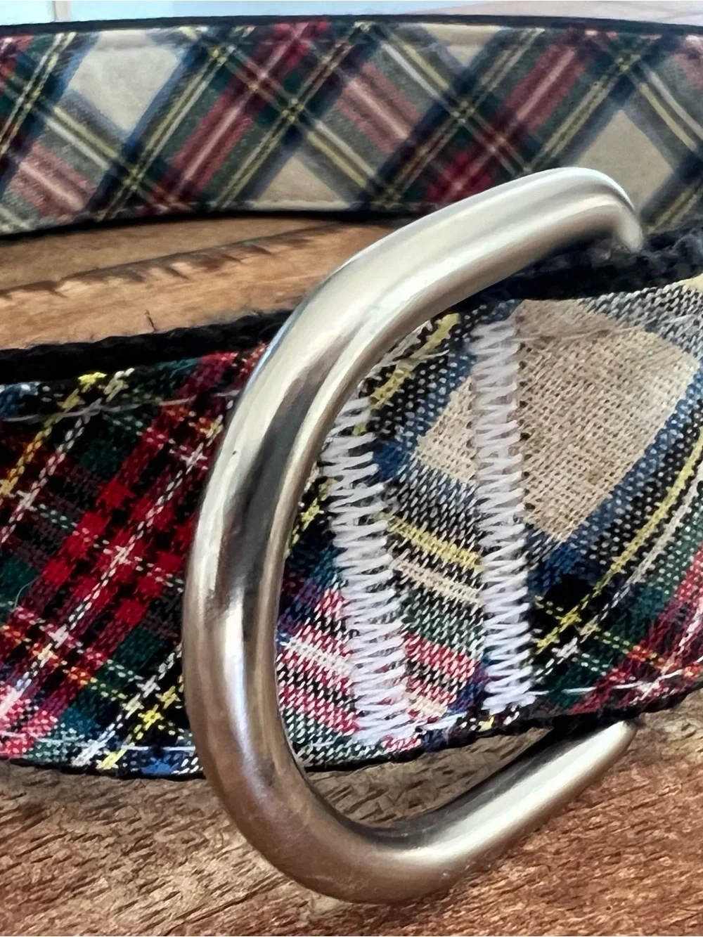 Traditional Highland Tartan Plaid Dog Collar 1.25” Wide Band Heavy Duty M-L Dogs